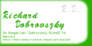 richard dobrovszky business card